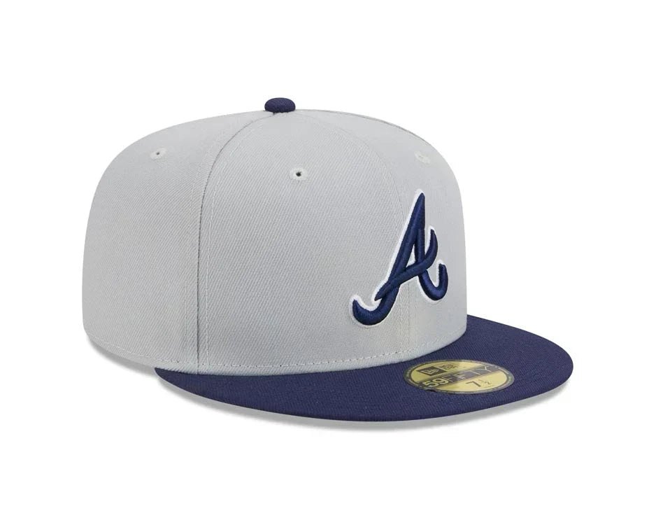 New Era Atlanta Braves 2-Tone Color Pack 59FIFTY Fitted Hat-Gray/Navy