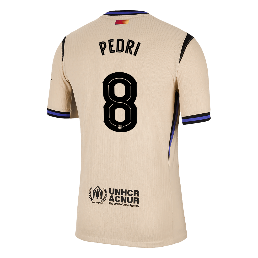 PEDRI #8 Mens Barcelona Away Jersey 2025/26 UCL - Player Version (Slim Fit)