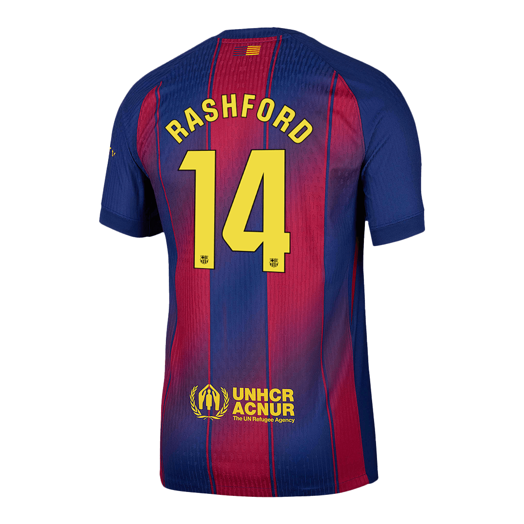 RASHFORD #14 Mens Barcelona Home Jersey 2025/26 - Player Version (Slim Fit)