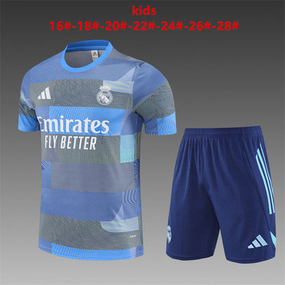 Kids Real Madrid Training Tracksuits 25/26 Football Kit Soccer Jersey