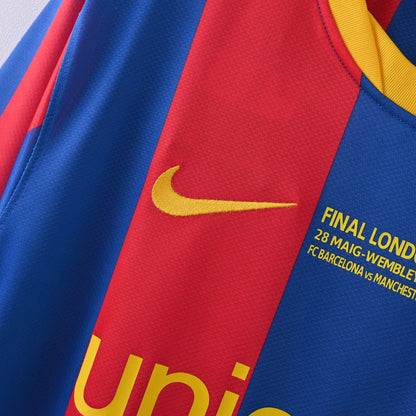 Retro Barcelona Jersey 2010-11 Home Long Sleeves Football kits Soccer shirt