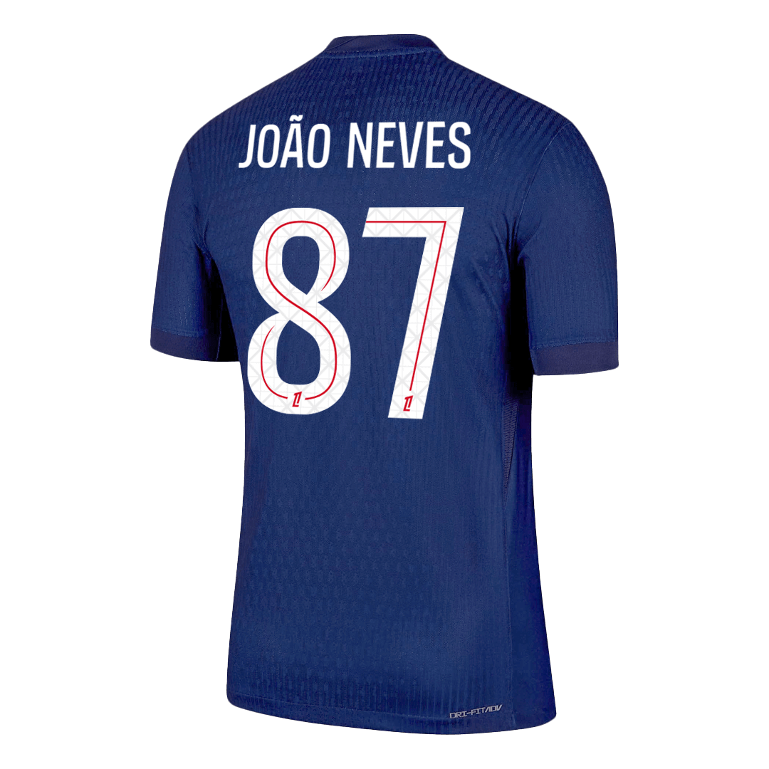 JOÃO NEVES #87 Mens PSG Home Jersey 2025/26 - Player Version (Slim Fit)
