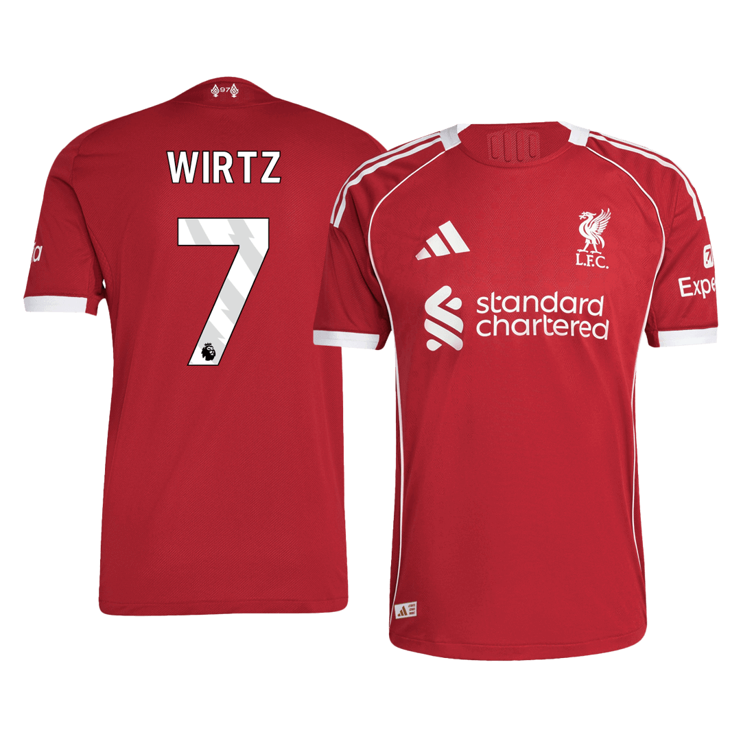 WIRTZ #7 Mens Liverpool Home Jersey 2025/26 - Player Version (Slim Fit)