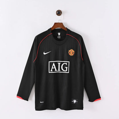 Manchester United Jersey Away Kit 2007/08 Retro Long Sleeves Football Team Soccer Shirt