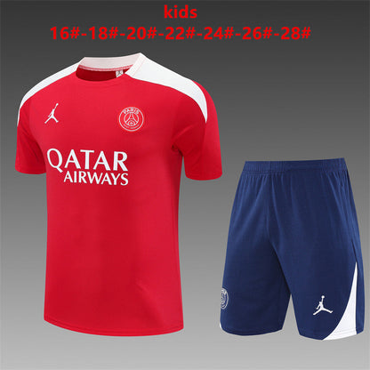 Kids PSG Training Tracksuits 25/26 Football Kit Soccer Jersey