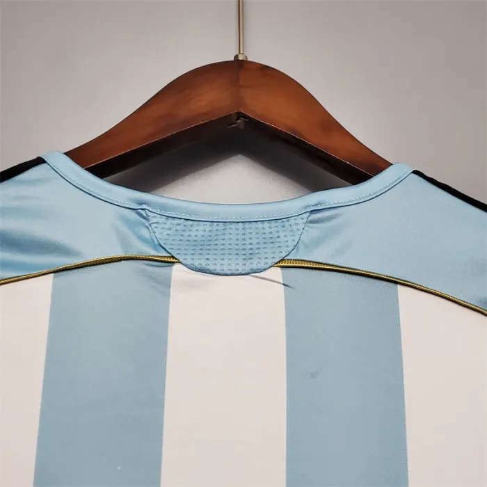 Argentina Jersey Home Kit 2006 Retro Football Team Soccer Shirt