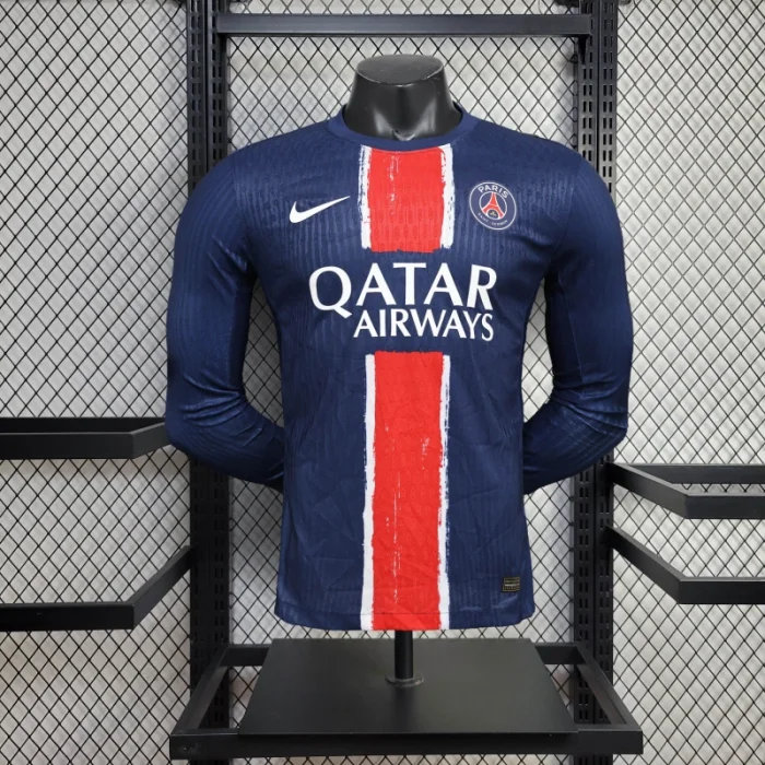 Player Version PSG Home Jersey 24/25 Football Kit Long Sleeves