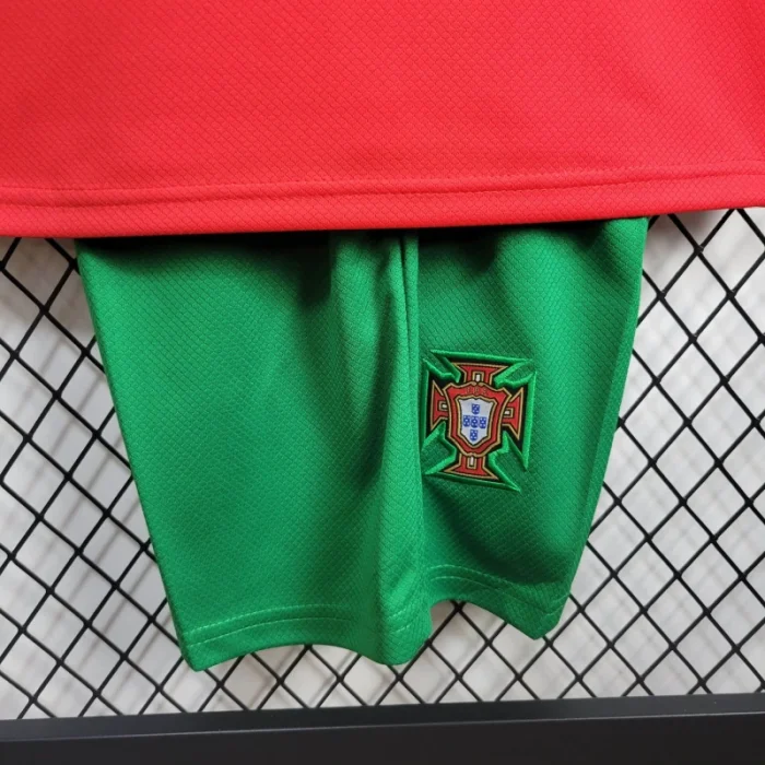 Portugal Home Kit 24/25 Euro Cup 2024 Kids Football Jersey