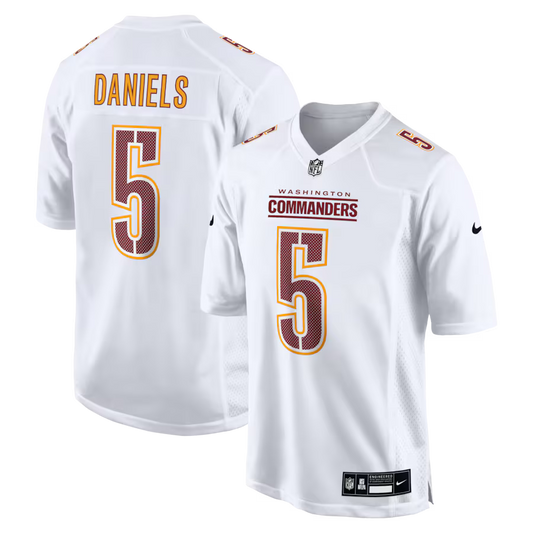 Jayden Daniels Washington Commanders Jersey - Tundra White