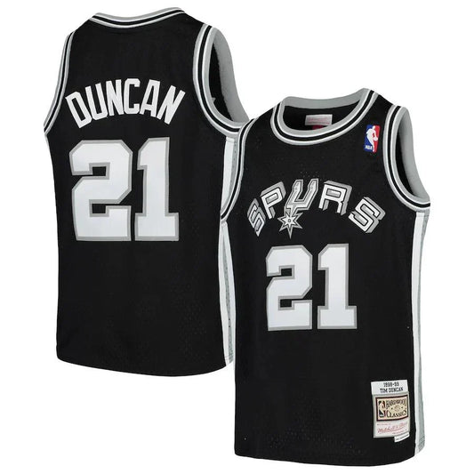 Tim Duncan San Antonio Spurs Hardwood Classics 1998/99 Jersey - Black