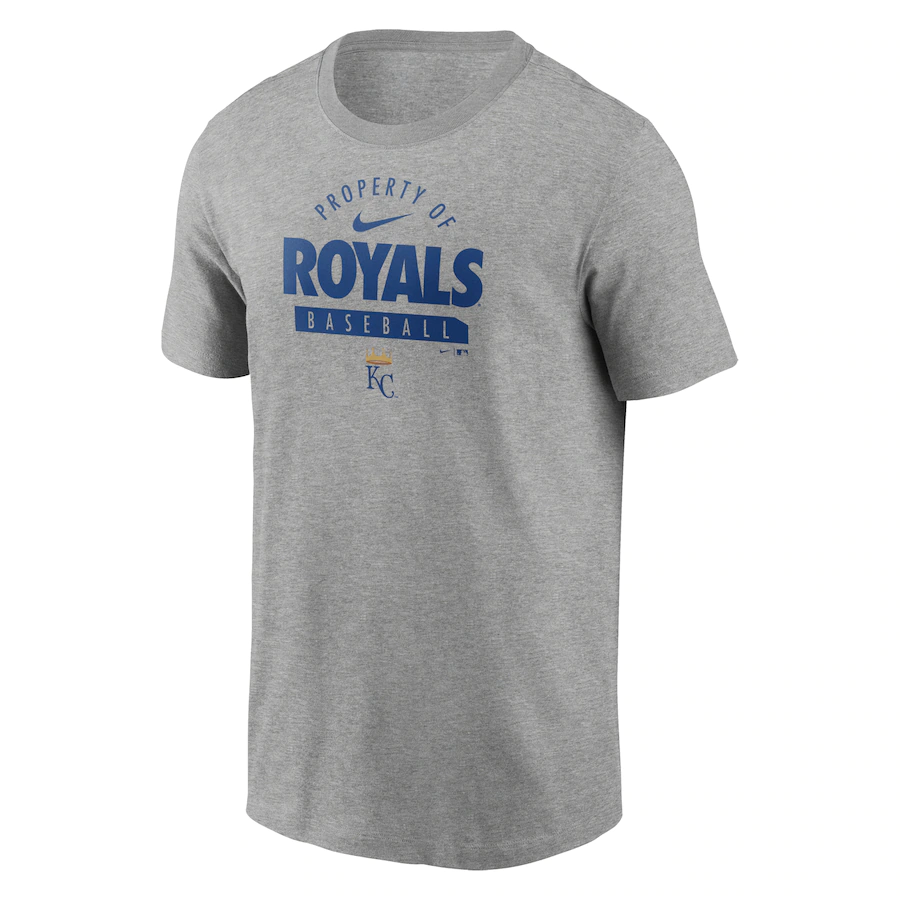 Kansas City Royals Nike Primetime Property Of Practice T-Shirt - Gray
