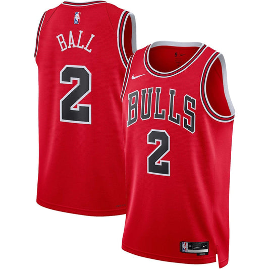 Lonzo Ball Chicago Bulls Unisex Swingman Jersey - Icon Edition - Red